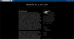 Desktop Screenshot of memoirsofagayson.blogspot.com