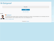 Tablet Screenshot of mrbullyproof.blogspot.com