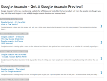 Tablet Screenshot of googleassassinpreview.blogspot.com