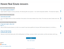 Tablet Screenshot of honestrealestateanswers.blogspot.com