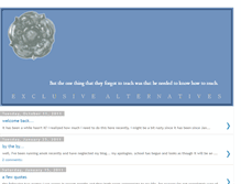 Tablet Screenshot of exclusive-alternatives.blogspot.com