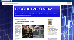 Desktop Screenshot of blogdepablomesa.blogspot.com