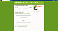 Desktop Screenshot of freeproxie.blogspot.com