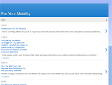 Tablet Screenshot of foryourmobility.blogspot.com