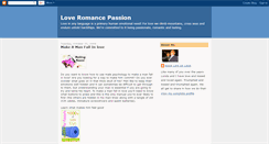 Desktop Screenshot of loveromancepassion.blogspot.com