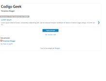 Tablet Screenshot of codigogeek-templates-blogger.blogspot.com