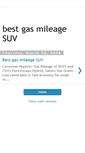 Mobile Screenshot of bestgasmileagesuv.blogspot.com