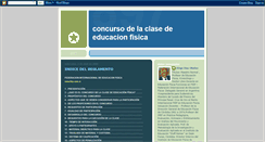Desktop Screenshot of concursoclasedeeducacionfisica.blogspot.com