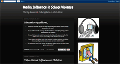 Desktop Screenshot of mediainfluencesschoolviolence.blogspot.com