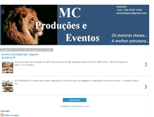 Tablet Screenshot of mcproducoeseventos.blogspot.com