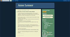 Desktop Screenshot of annelenner.blogspot.com