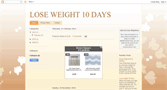 Desktop Screenshot of loseweight10days.blogspot.com