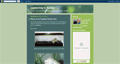 Desktop Screenshot of connectingtonature.blogspot.com