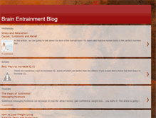 Tablet Screenshot of brainentrainmentblog.blogspot.com
