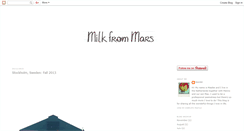 Desktop Screenshot of milkfrommars.blogspot.com