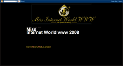 Desktop Screenshot of missinternetworld2008.blogspot.com