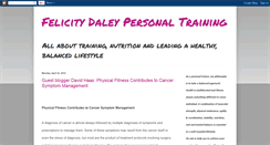 Desktop Screenshot of felicitydaleypersonaltraining.blogspot.com