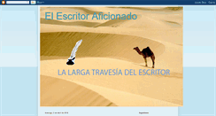 Desktop Screenshot of elescritoraficionado.blogspot.com