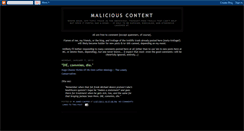 Desktop Screenshot of maliciouscontent.blogspot.com