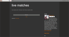 Desktop Screenshot of live-matchess.blogspot.com