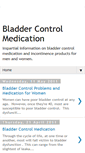 Mobile Screenshot of bladder-control-medication.blogspot.com