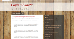Desktop Screenshot of cupidslunatic.blogspot.com