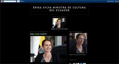 Desktop Screenshot of erikasilvaministradeculturaecuador.blogspot.com