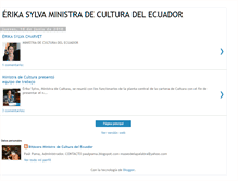 Tablet Screenshot of erikasilvaministradeculturaecuador.blogspot.com