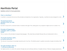 Tablet Screenshot of manifestoindex.blogspot.com