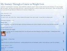 Tablet Screenshot of myjourneythroughacourseinweightloss.blogspot.com