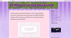 Desktop Screenshot of elrincondelasdiademas.blogspot.com