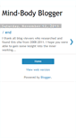 Mobile Screenshot of mindbodyblogger.blogspot.com