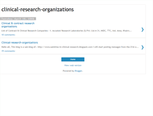 Tablet Screenshot of clinical-research-organizations.blogspot.com