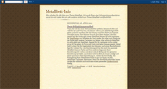 Desktop Screenshot of metallbett-info.blogspot.com