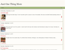 Tablet Screenshot of justonethingmore.blogspot.com