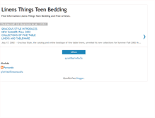 Tablet Screenshot of linens-things-teen-bedding.blogspot.com