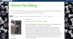 Desktop Screenshot of geminipetsitting.blogspot.com