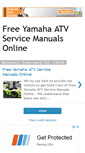 Mobile Screenshot of free-yamaha-atv-service-manual-online.blogspot.com