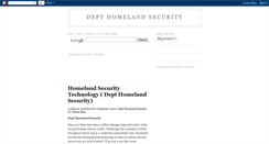 Desktop Screenshot of dept-homeland-security.blogspot.com