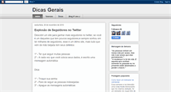 Desktop Screenshot of geraisdicas.blogspot.com