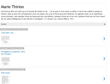 Tablet Screenshot of mariethirion.blogspot.com