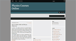 Desktop Screenshot of physics-courses-online.blogspot.com