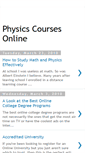 Mobile Screenshot of physics-courses-online.blogspot.com