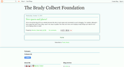 Desktop Screenshot of bradycolbertfoundation.blogspot.com