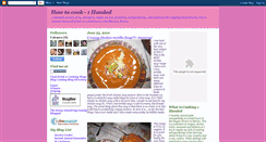 Desktop Screenshot of cooking1handed.blogspot.com