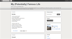 Desktop Screenshot of mypotentiallyfamouslife.blogspot.com