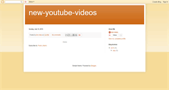 Desktop Screenshot of new-youtube-videos.blogspot.com