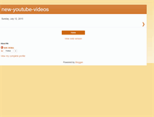 Tablet Screenshot of new-youtube-videos.blogspot.com