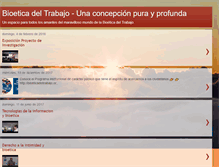 Tablet Screenshot of bioeticadeltrabajo.blogspot.com