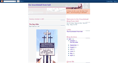 Desktop Screenshot of knuckleballfromhell.blogspot.com
